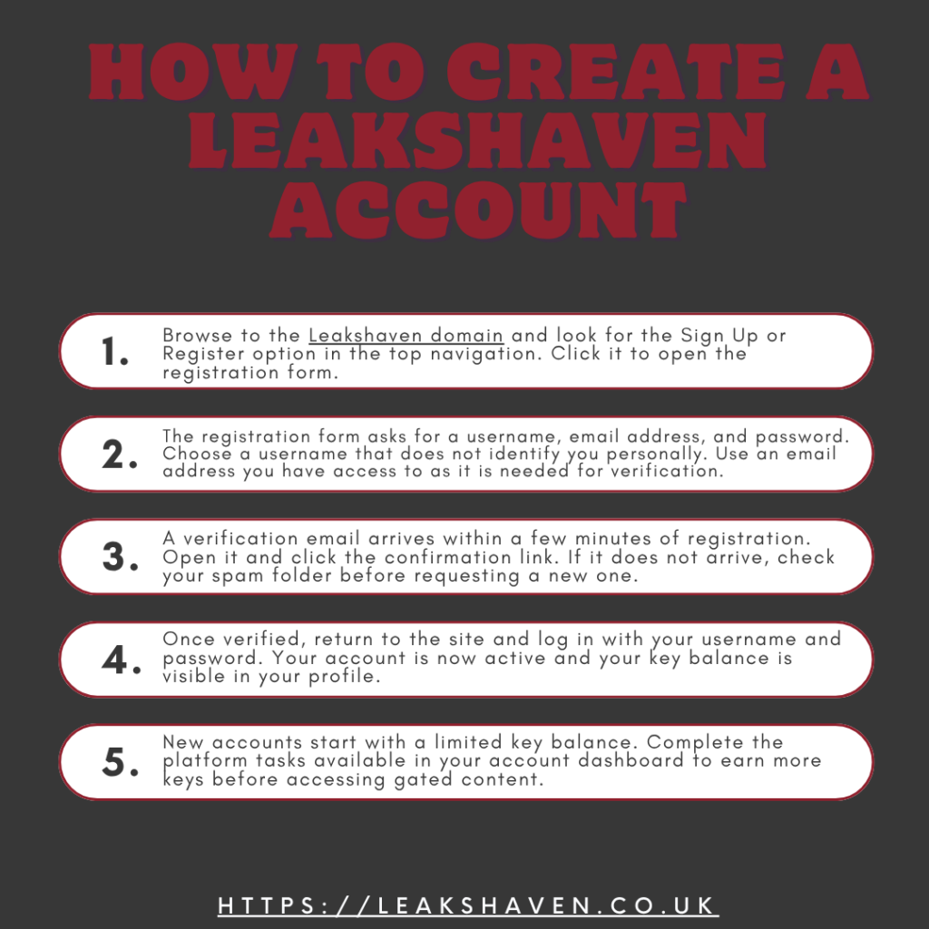 How to Create a Leakshaven Account...