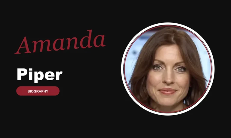 Amanda Piper biography banner on dark background