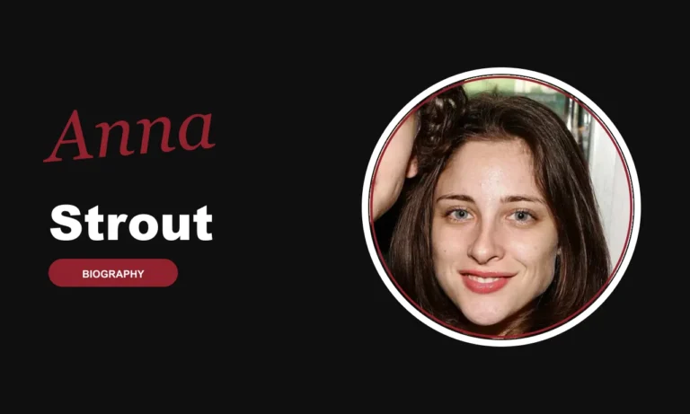Anna Strout biography banner on dark background