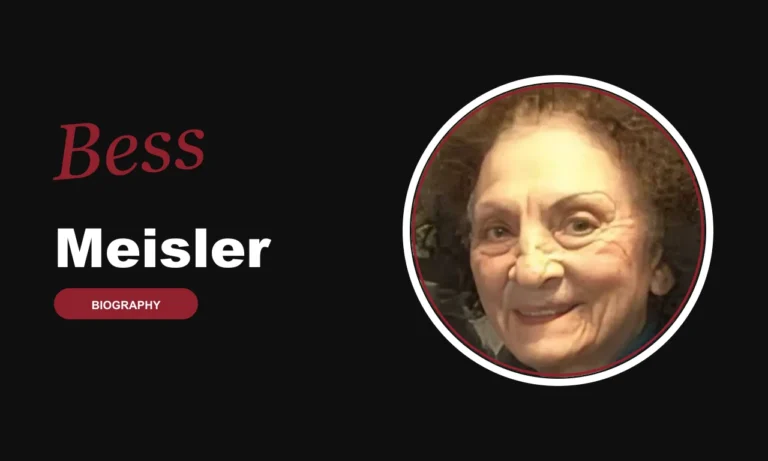 Bess Meisler biography banner on dark background