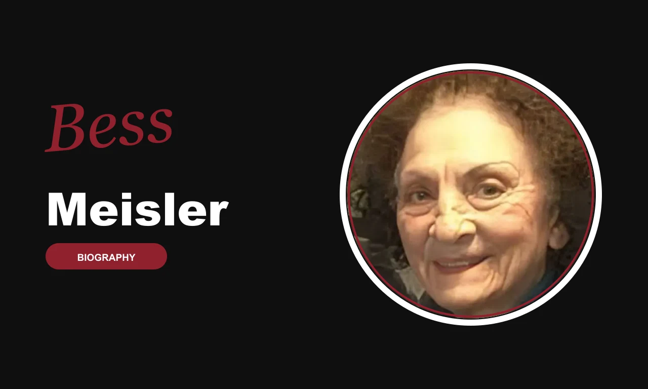 Bess Meisler biography banner on dark background