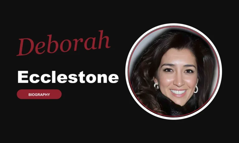 Deborah Ecclestone biography banner on dark background