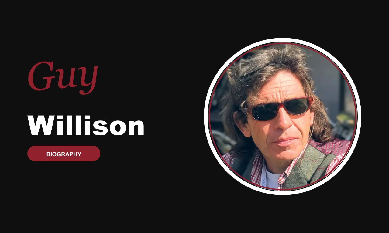 Guy Willison biography banner on dark background