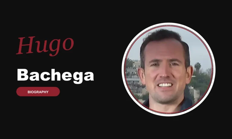 Hugo Bachega biography banner on dark background