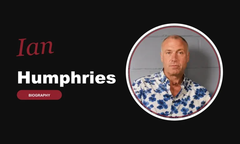 Ian Humphries biography banner on dark background