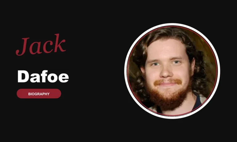 Jack Dafoe biography banner on dark background