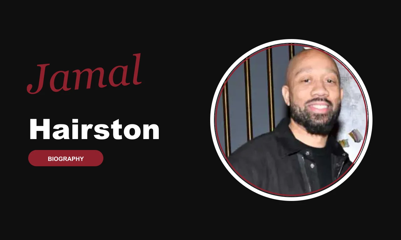 Jamal Hairston biography banner on dark background