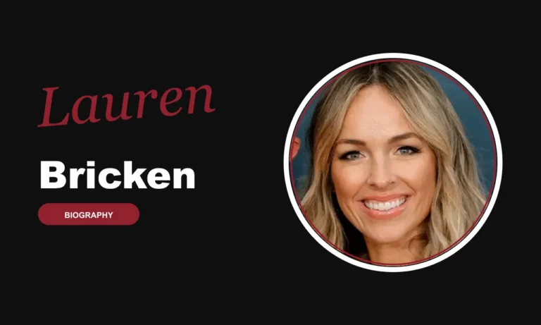 Lauren Bricken biography banner on dark background