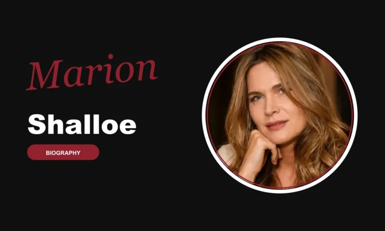 Marion Shalloe biography banner on dark background