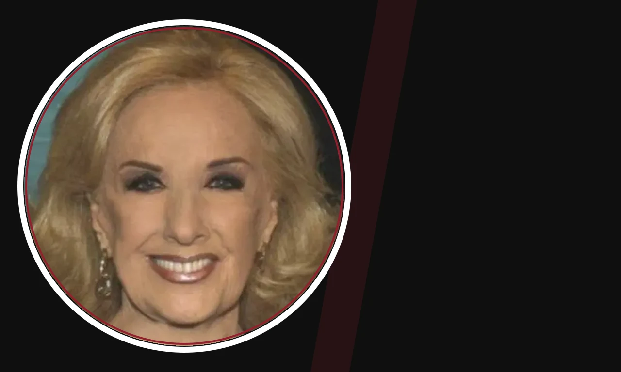 Mirtha Jung portrait on dark background