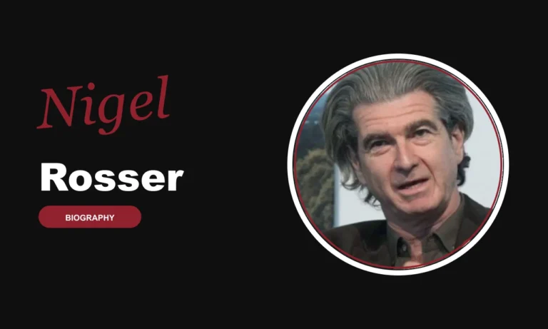 Nigel Rosser biography banner on dark background