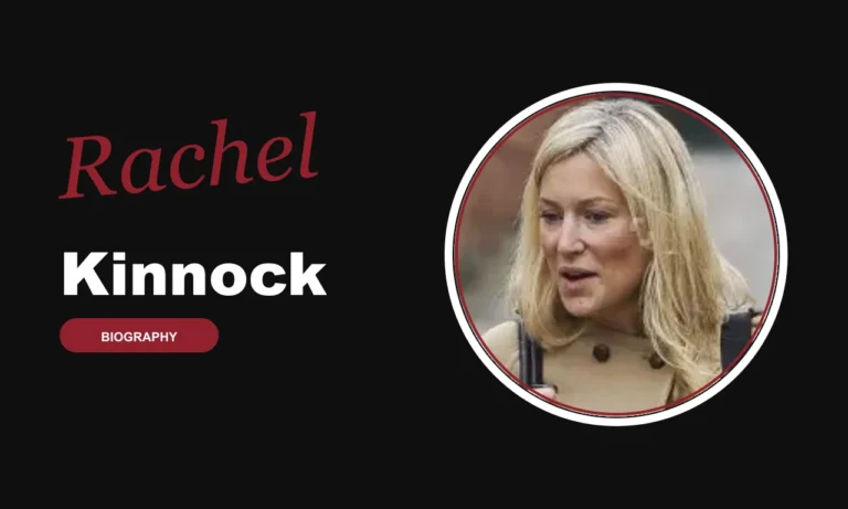 Rachel Kinnock biography banner on dark background