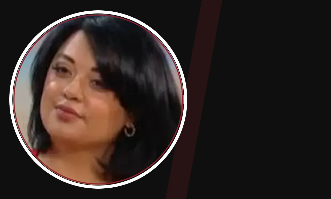 Salma Shah portrait on dark background