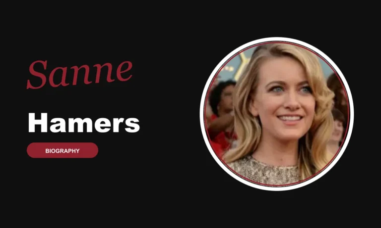 Sanne Hamers biography banner on dark background