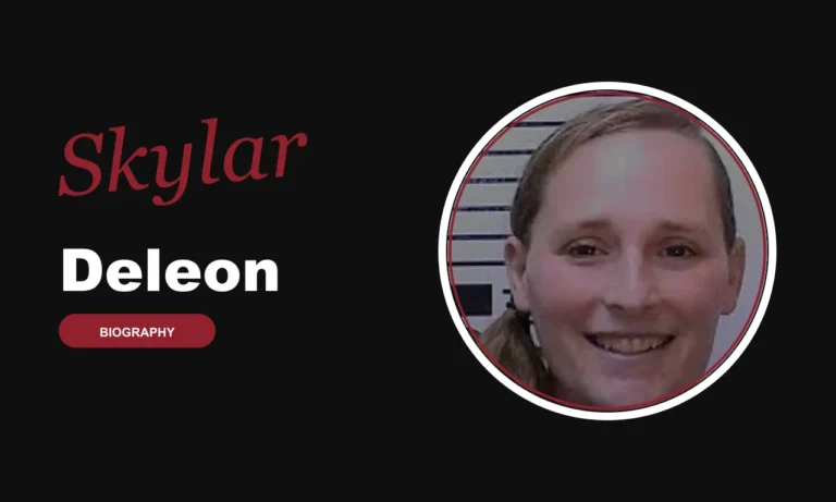 Skylar Deleon biography banner on dark background
