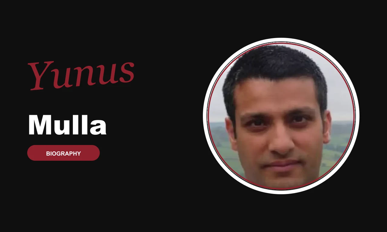 Yunus Mulla biography banner on dark background