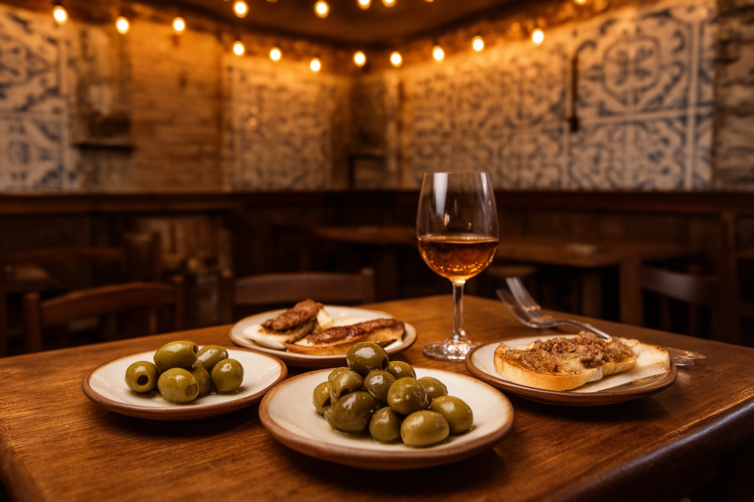 Andalusian tapas bar with small plates
