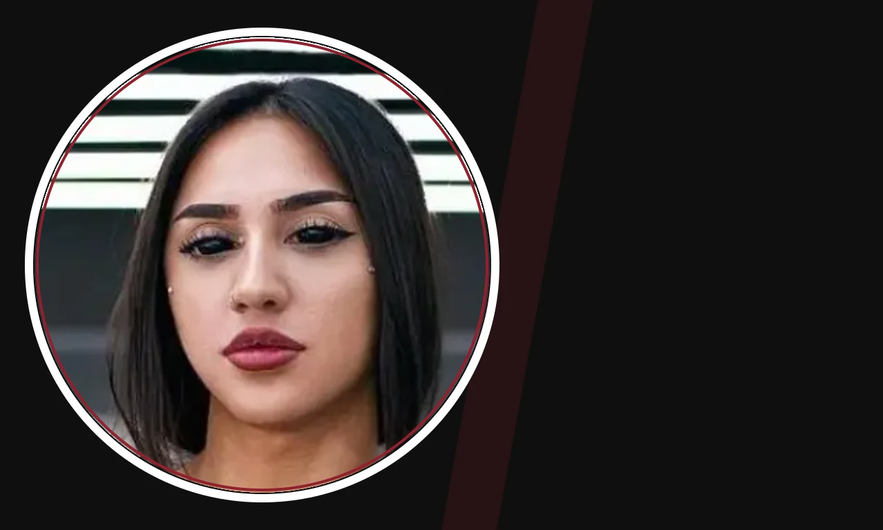 Bakhar Nabieva portrait on dark background