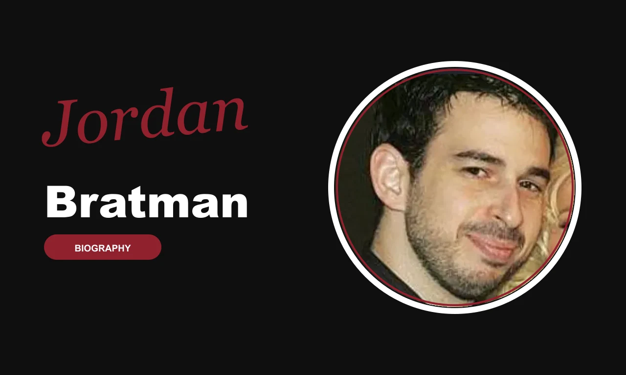 Jordan Bratman biography banner on dark background